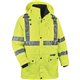 GloWear 4-in-1 High Visibility Jacket - Large Size - 42" Chest - Zipper Closure - Polyurethane, Polyurethane - Lime - Weather Pr