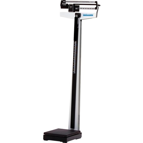 Health o Meter Dual-Reading Beam Scale - 390 lb / 180 kg Maximum Weight Capacity - 84" Maximum Height Measurement - Black, Silve