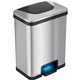 HLS Commercial 13-Gallon Pedal-Sensor Trash Can - Deodorizer - 13 gal Capacity - Rectangular - Touchless/Manual - Sensor, Smudge