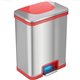 HLS Commercial 13-Gallon Pedal-Sensor Trash Can - Deodorizer - 13 gal Capacity - Rectangular - Touchless - Sensor, Smudge Resist