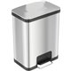 HLS Commercial AirStep Stainless Steel Step Trash Can - Deodorizer - 13 gal Capacity - Rectangular - Manual - Sensor, Smudge Res