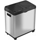 HLS Commercial 16-Gallon Combo Sensor Trash Can - Multi-compartment - 16 gal Capacity - Rectangular - Touchless - Sensor, Wheels