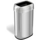 HLS Commercial Stainless Steel Open Top Trash Can - 16 gal Capacity - Elliptical - Manual - Heavy Duty, Fingerprint Resistant, B