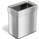 HLS Commercial Stainless Steel Bin Receptacle - Deodorizer - 16 gal Capacity - Rectangular - Fingerprint Proof, Recyclable - 25.