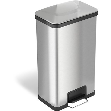 HLS Commercial AirStep Stainless Steel Step Trash Can - Deodorizer - 4.76 gal Capacity - Foot Pedal, Smudge Resistant, Easy to C