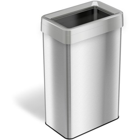 HLS Commercial Stainless Steel Bin Receptacle - Deodorizer - 21 gal Capacity - Rectangular - Fingerprint Proof - 33" Height x 10