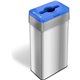 HLS Commercial Rectangular Open Top Recycle Bin/Lid - Push Button Opening - 21 gal Capacity - Rectangular - Smudge Resistant, Fi