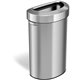 HLS Commercial Semi-Round Open Top Trash Can - 23 gal Capacity - Half-round - Fingerprint Proof, Smudge Resistant, Durable, Hand