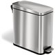 HLS Commercial Soft Step 3-Gallon Trash Can - 3 gal Capacity - Smooth, Pedal Control, Fingerprint Proof, Smudge Resistant, Lid L