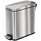 HLS Commercial Fire-Rated Soft Step Trash Can - 3 gal Capacity - Pedal Control, Durable, Smooth, Lid Closure, Fingerprint Proof,