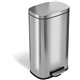 HLS Commercial Stainless Steel Soft Step Trash Can - 8 gal Capacity - Fire Resistant - Smooth, Pedal Control, Fingerprint Resist