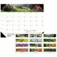 House of Doolittle Earthscapes Gardens Desk Pad - Julian Dates - Monthly - 1 Year - January 2025 - December 2025 - 1 Month Singl