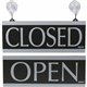 Headline Signs Century Series OPEN/CLOSED Sign - 1 Each - Open/Closed Print/Message - 13" Width5" Depth - Silver Print/Message C