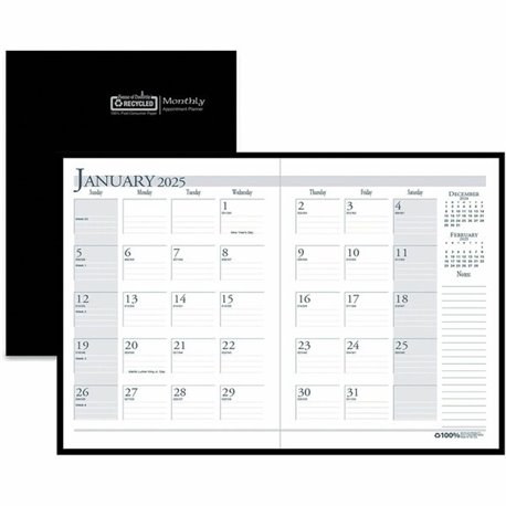 House of Doolittle Compact Economy Monthly Planner - Julian Dates - Monthly - 14 Month - December 2024 - January 2026 - 1 Month 