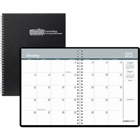 House of Doolittle Doolittle 24-month Large Planner - Monthly - 24 Month - January 2025 - December 2026 - 1 Month Double Page La