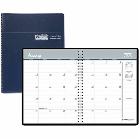 House of Doolittle 14-month Classic Wirebound Monthly Planner - Julian Dates - Monthly - December 2024 - January 2026 - 1 Month 