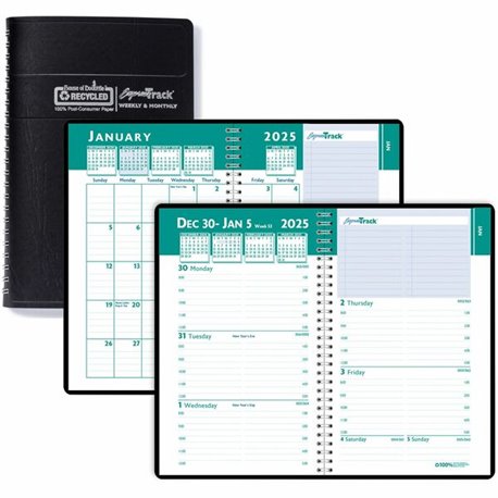 House of Doolittle Express Track Small Weekly/Monthly Calendar Planner - Julian Dates - Weekly, Monthly - 13 Month - January 202