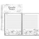 House of Doolittle Doodle Notes Spiral Notebook - 111 Pages - Spiral Bound - 7" x 9" - Black & White Flower Cover - Hard Cover -