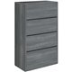 HON 10500 H10516 Lateral File - 36" x 20"59.1" - 4 Drawer(s) - Finish: Sterling Ash