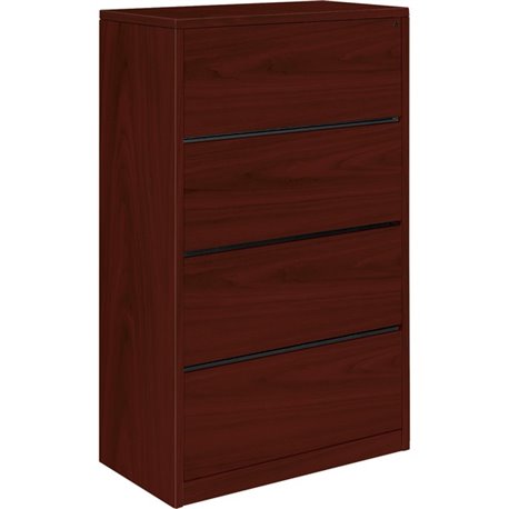 HON 10500 H10516 Lateral File - 36" x 20"59.1" - 4 Drawer(s) - Flat Edge - Material: Laminate - Finish: Mahogany