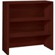 HON 10500 H105292 Bookcase Hutch - 36" x 14.6"37.1" - 2 Shelve(s) - Flat Edge - Finish: Mahogany