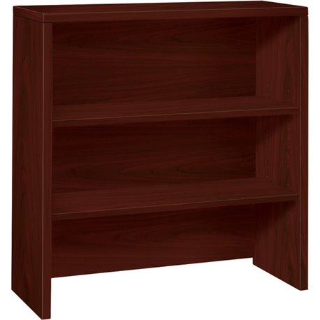 HON 10500 H105292 Bookcase Hutch - 36" x 14.6"37.1" - 2 Shelve(s) - Flat Edge - Finish: Mahogany