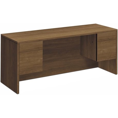 HON H10543 Pedestal Credenza - 72" x 24"29.5" - 4 x Box, File Drawer(s) - Double Pedestal - Flat Edge - Finish: Laminate, Pinnac