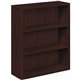 HON 10500 H105533 Bookcase - 36" x 13.1" x 43.4" - 3 Shelve(s) - Flat Edge - Finish: Mahogany