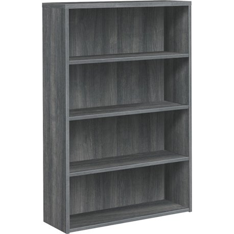 HON 10500 Series Sterling Ash Laminate Desking - 36" x 13.1"57.1" - 4 Shelve(s) - Material: Wood Grain, Metal, Wood - Finish: St