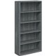 HON 10500 Bookcase - 36" x 13.1"71" - 5 Shelve(s) - Material: Laminate - Finish: Sterling Ash - Leveling Glide