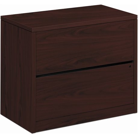 HON 10500 H10563 Lateral File - 36" x 20"29.5" - 2 Drawer(s) - Flat Edge - Finish: Mahogany