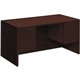 HON 10500 H10573 Pedestal Desk - 60" x 30"29.5" - 4 x Box, File Drawer(s) - Double Pedestal - Flat Edge - Finish: Mahogany