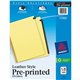 Avery Preprinted Tab Dividers - Gold Reinforced Edge - 31 x Divider(s) - Printed Tab(s) - Digit - 1-31 - 31 Tab(s)/Set - 8.5" Di