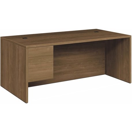 HON H10585R Pedestal Desk - 72" x 36"29.5" - 2 x Box, File Drawer(s)Left Side - Finish: Pinnacle, Laminate