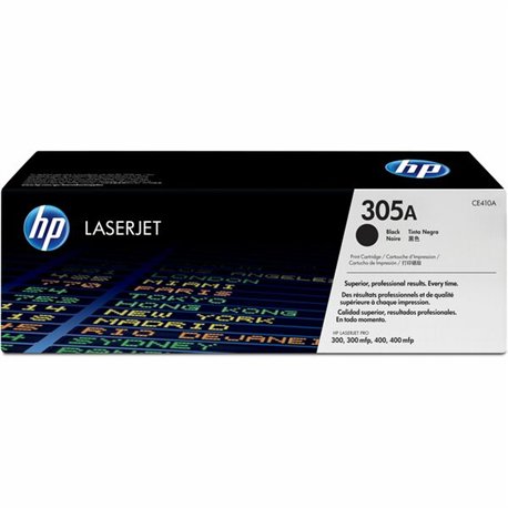 HP 305A (CE410A) Original Standard Yield Laser Toner Cartridge - Single Pack - Black - 1 Each - 2200 Pages