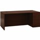 HON 10500 H105895R Pedestal Desk - 72" x 36"29.5" - 3 x Box, File Drawer(s)Right Side - Flat Edge - Finish: Mahogany