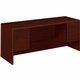 HON 10700 H10743 Pedestal Credenza - 72" x 24"29.5" - 4 x Box, File Drawer(s) - Double Pedestal - Waterfall Edge - Finish: Mahog