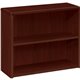 HON 10700 H10752 Bookcase - 36" x 13.1"29.6" - 2 Shelve(s) - Waterfall Edge - Finish: Mahogany