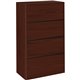 HON 10700 Series Lateral File 4 Drawers - 36" x 20"59.1" - 4 Drawer(s) - Waterfall Edge - Material: Laminate - Finish: Mahogany 