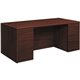 HON 10700 H10774 Pedestal Desk - 66" x 30"29.5" - 5 x Box, File Drawer(s) - Double Pedestal - Finish: Mahogany