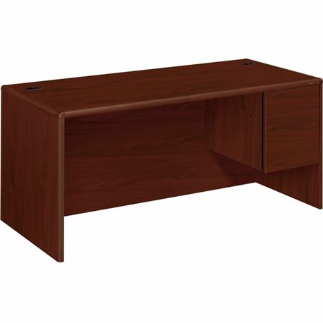 HON 10700 H10783R Pedestal Desk - 66" x 30"29.5" - 2 x Box, File Drawer(s)Right Side - Waterfall Edge