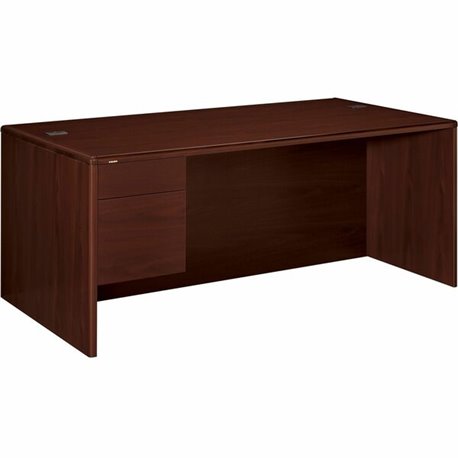 HON 10700 H10786L Pedestal Credenza - 72" x 36"29.5" - 2 x Box, File Drawer(s)Left Side - Waterfall Edge - Finish: Mahogany