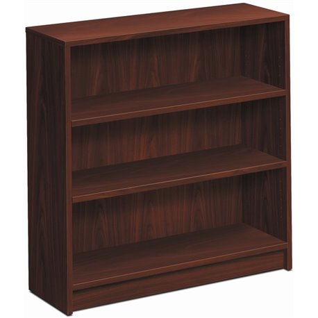 HON 1870 Series Bookcase | 3 Shelves | 36"W | Mahogany Finish - 3 Shelf(ves) - 36" Height x 36" Width x 11.5" Depth - Abrasion R