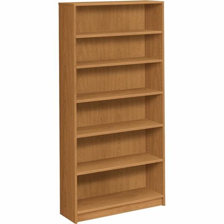 HON 1870 Series Bookcase | 6 Shelves | 36"W | Harvest Finish - 6 Shelf(ves) - 72.6" Height x 36" Width x 11.5" DepthFloor - Adju