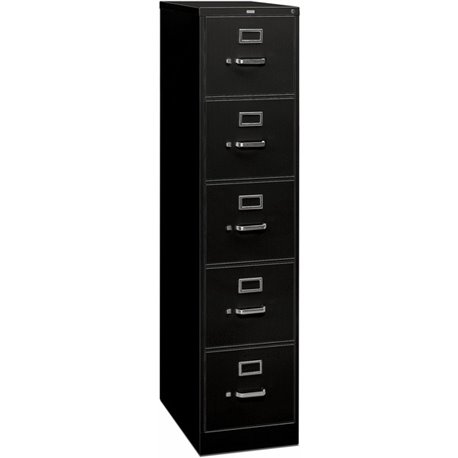 HON 310 H315C File Cabinet - 18.3" x 26.5"60" - 5 Drawer(s) - Finish: Black