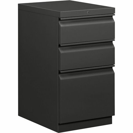 HON Brigade H33720R Pedestal - 15" x 19.9"28" - 3 x Box, File Drawer(s) - Finish: Charcoal