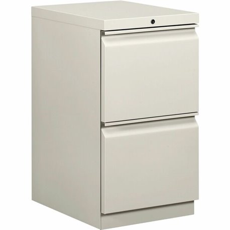 HON Brigade H33820R Pedestal - 15" x 19.9"28" - 2 x File Drawer(s) - Finish: Light Gray