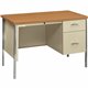 HON 34000 H34002R Desk - 45.3" x 24"29.5" - 2 x Box, File Drawer(s)Right Side - Material: Steel - Finish: Harvest, Putty