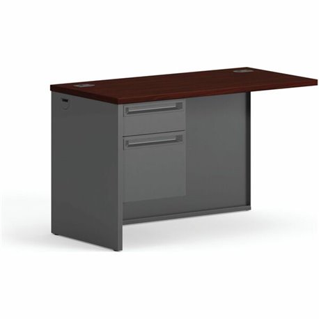 HON 38000 H38216L Return - 48" x 24"29.5" - 2 x Box, File Drawer(s) - Waterfall Edge - Finish: Charcoal