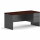 HON 38000 H38291R Pedestal Desk - 66" x 30"29.5" - 2 x Box, File Drawer(s)Right Side - Waterfall Edge - Finish: Charcoal